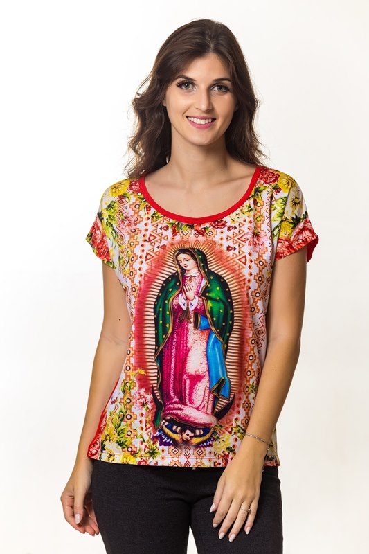 blusas femininas com imagens catolicas