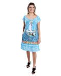 Vestido Curto com Imagem de Nossa Senhora de Fátima