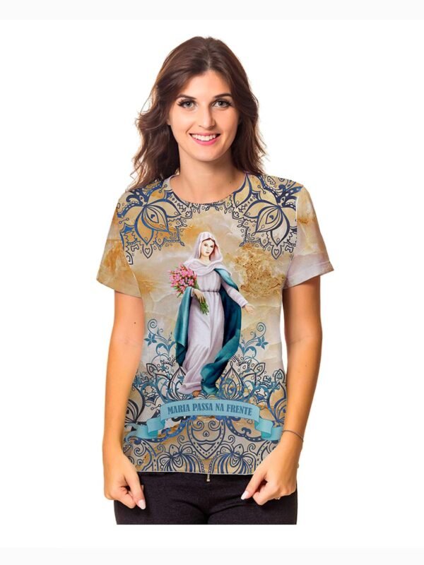 Baby Look com estampa Maria Passa Na Frente