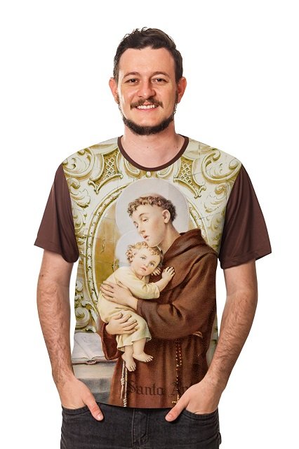 Camiseta infantil religião santo antonio