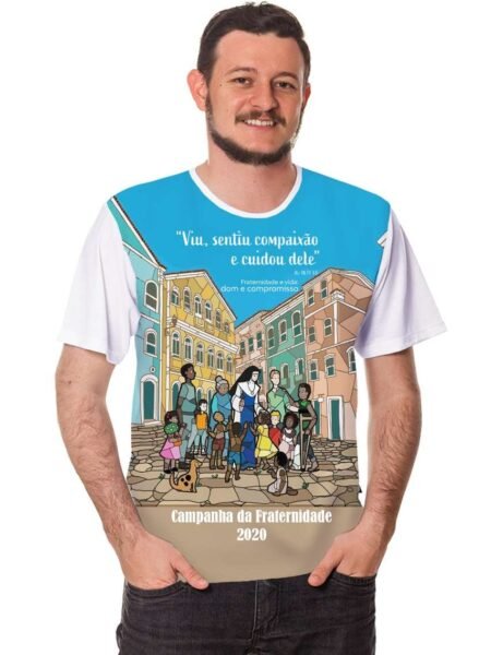 Camiseta com estampa da Campanha da Fraternidade