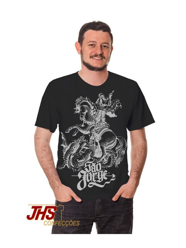 Camiseta com Imagem de São Jorge