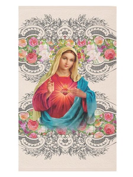 toalhas Lavabo Moda Católica Sagrado Coração de Maria