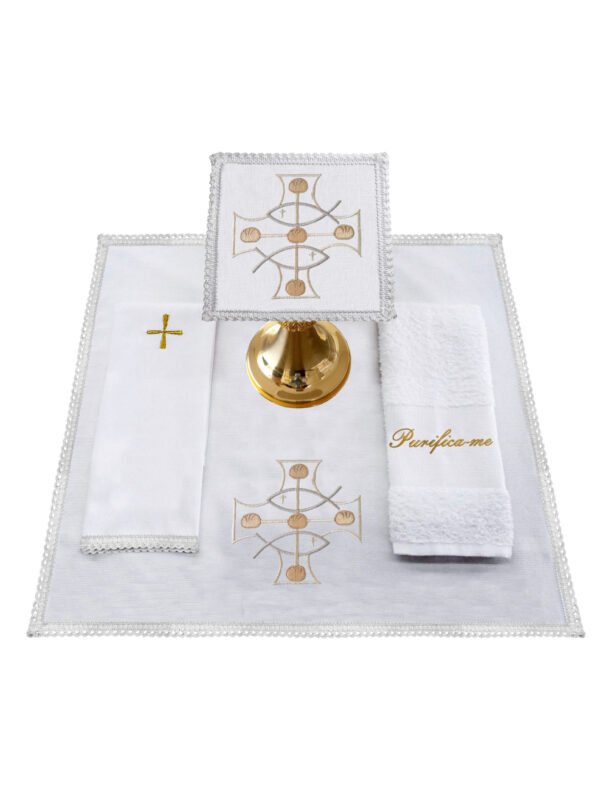Conjunto De Alfaias Bordado Pães E Peixes