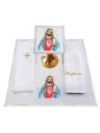 Conjunto de Alfaias Bordado Sagrado Coração de Jesus