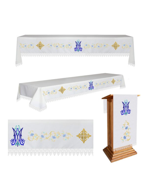 kit 3 pç Toalha Para Altar Mariano